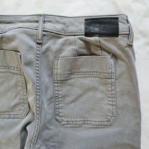 Calvin Klein Gray Stretchy Mid-rise Pockets Fall Office Skinny Jeans Size 28 - Picture 4 of 5